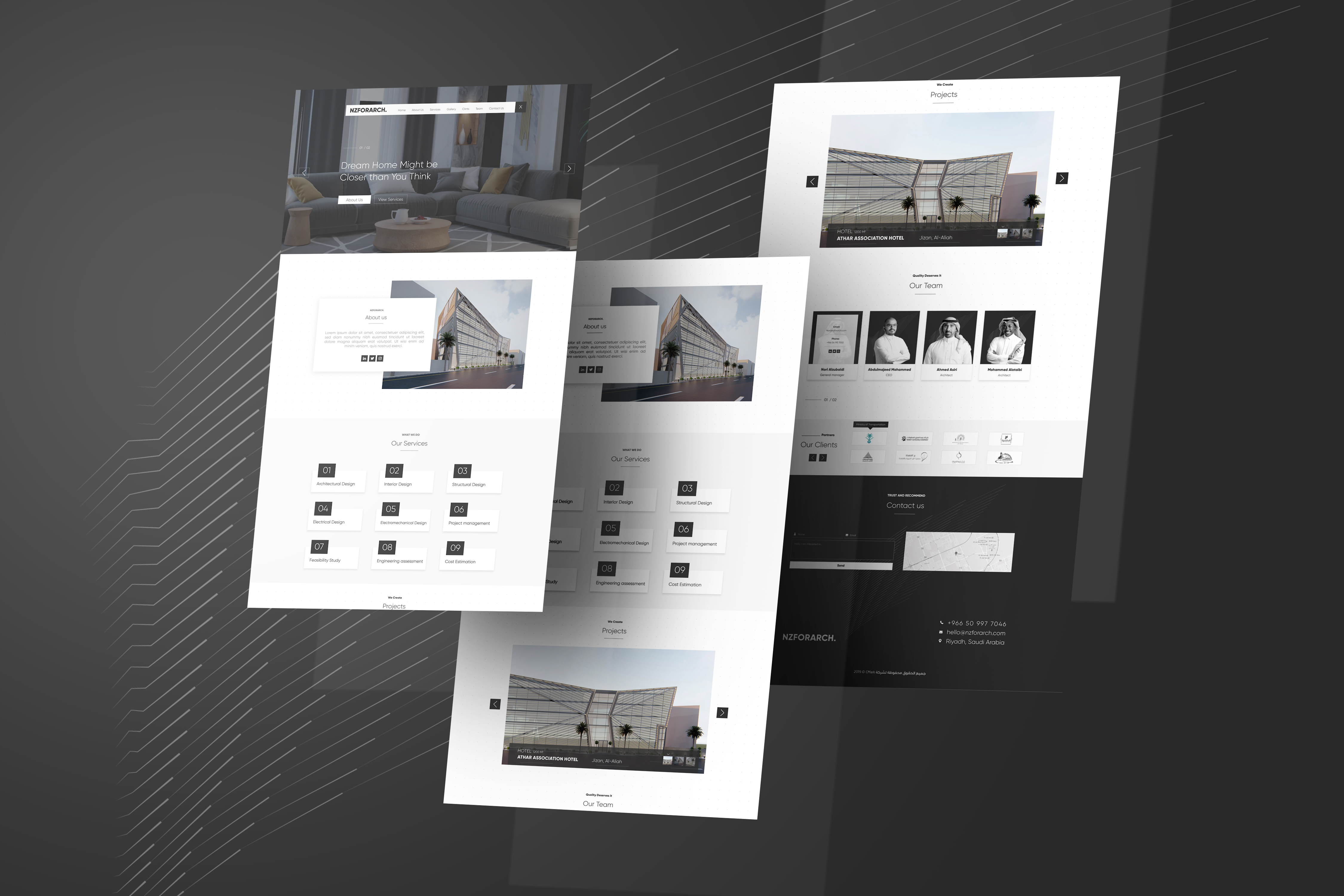تصميم وتطوير موقع شركة NZFORARCH