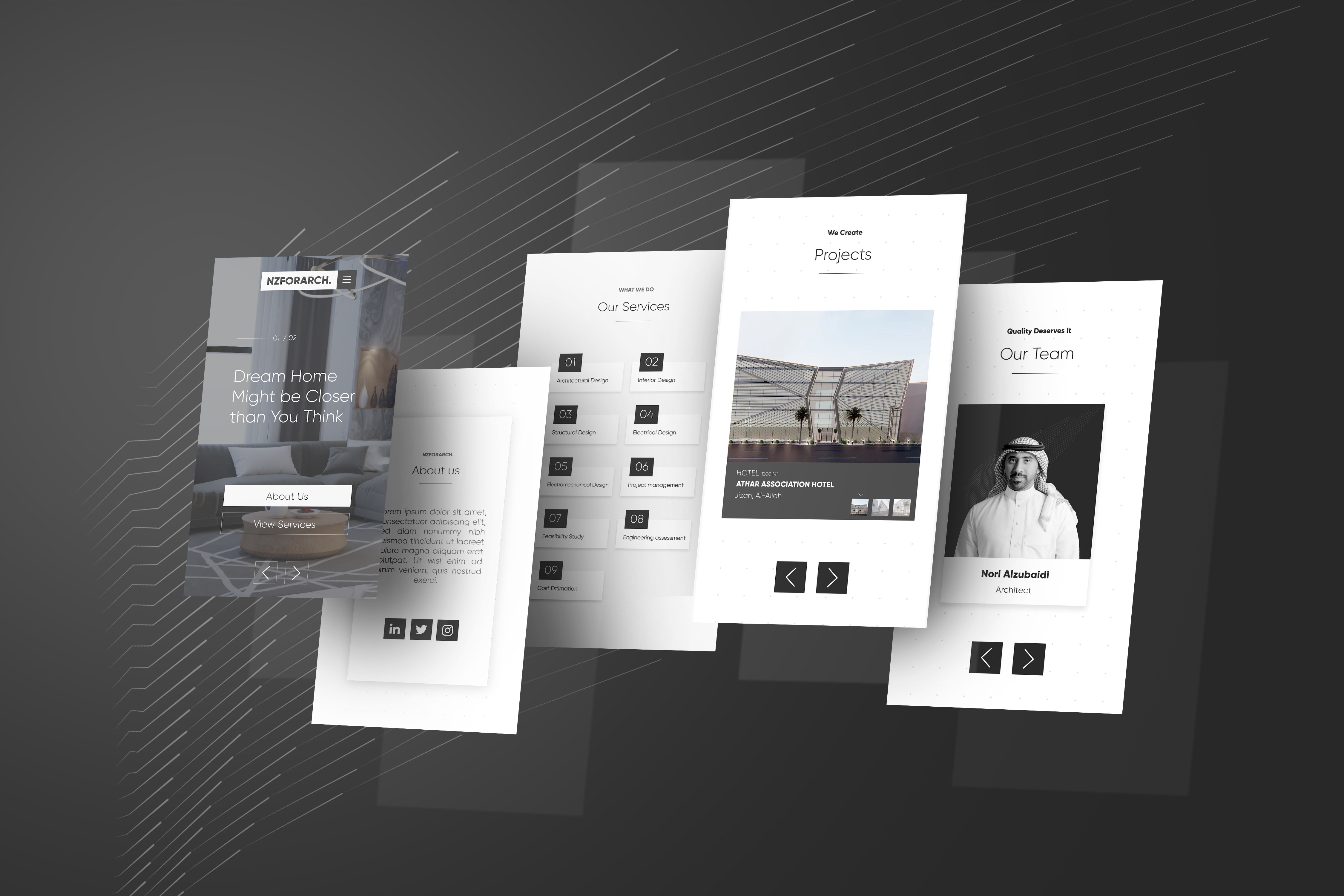 تصميم وتطوير موقع شركة NZFORARCH