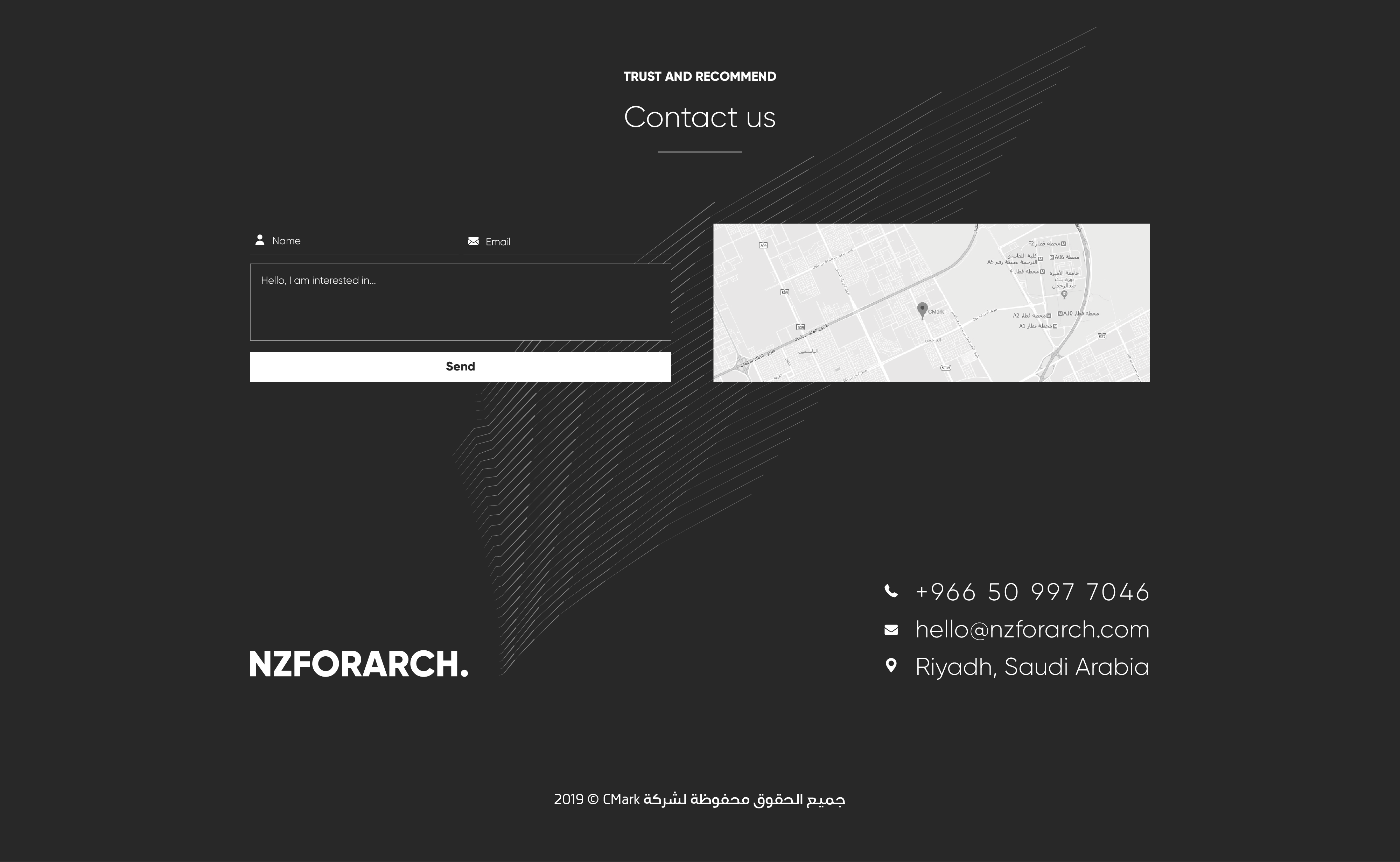 تصميم وتطوير موقع شركة NZFORARCH